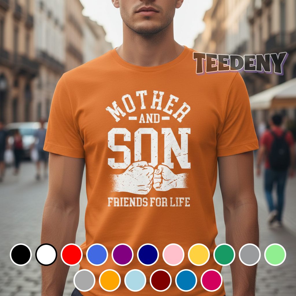 Mother And Son Friends For Life Funny Fist Bump Graphic Shirt