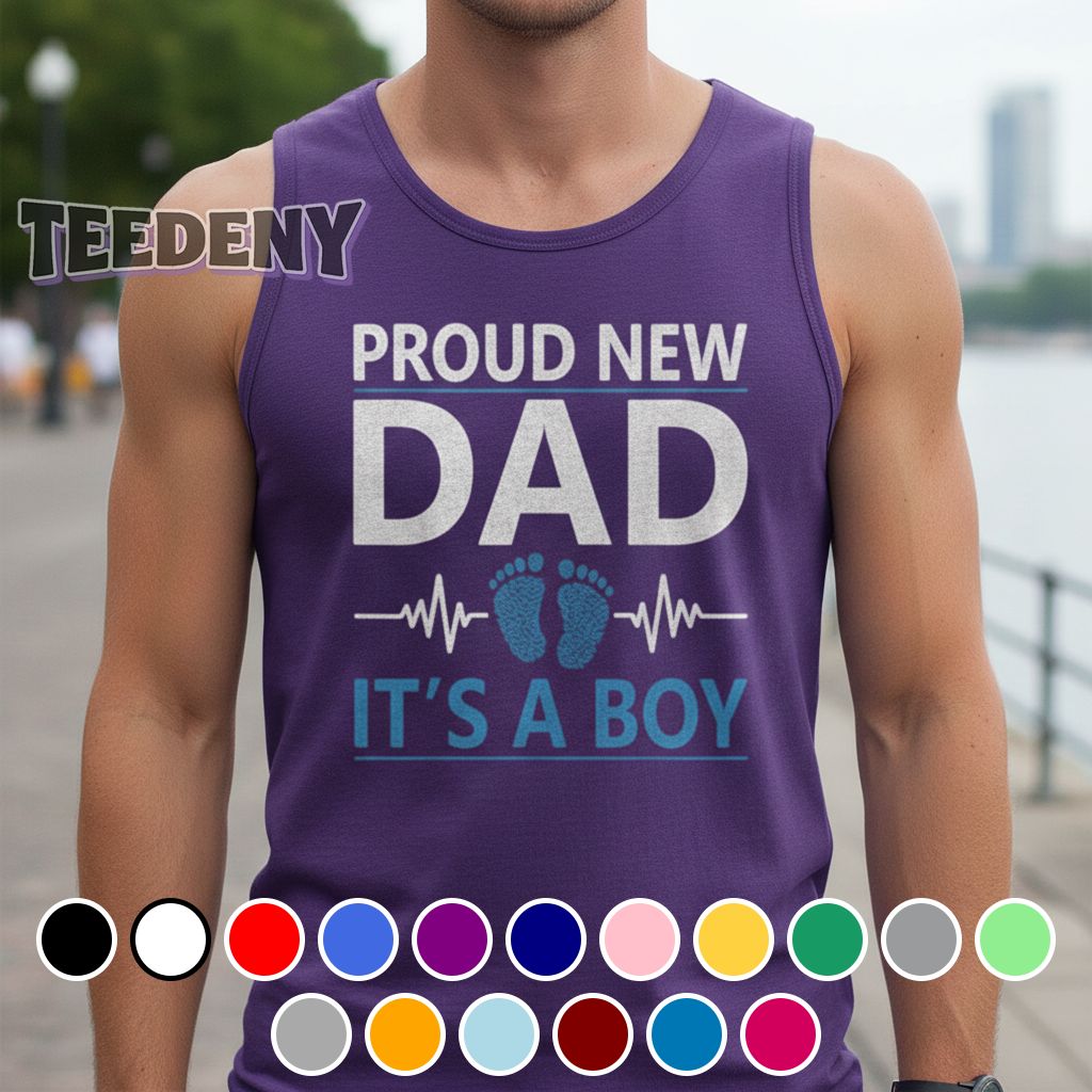 proud new dad it s a boy gender reveal 4 tank top ueay6
