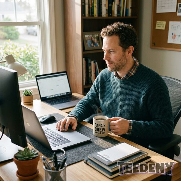 Daily Routine Of Dad Working From Home