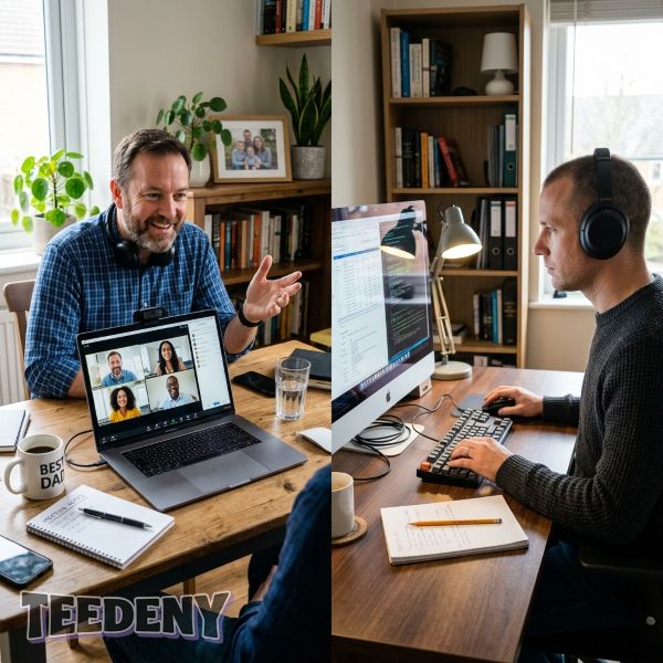 Different Work Styles Of Remote Working Dad