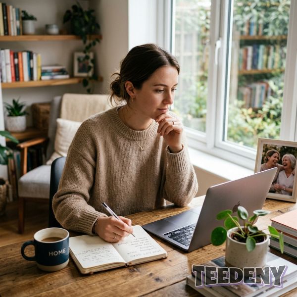 Planning Thoughtful Gift For Mom Real Life Scene