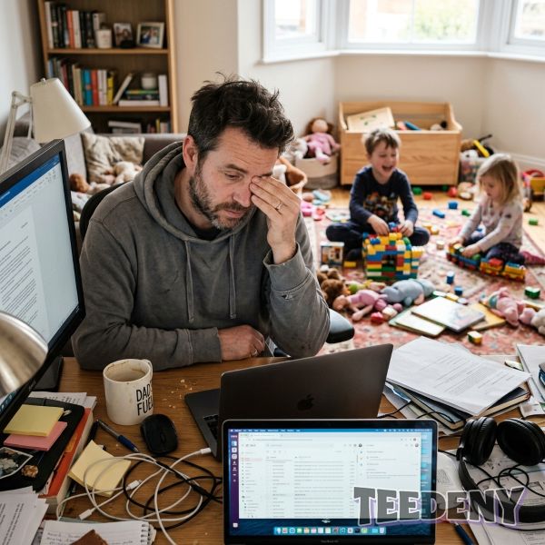 Work From Home Dad Facing Daily Distractions