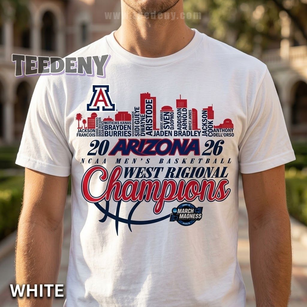 Arizona Wildcats West Regional Champions 2026 March Madness Shirt