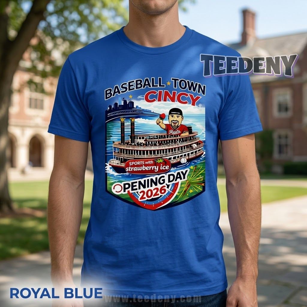 Baseball Town Cincy Reds Opening Day 2026 Strawberry Ice T-Shirt