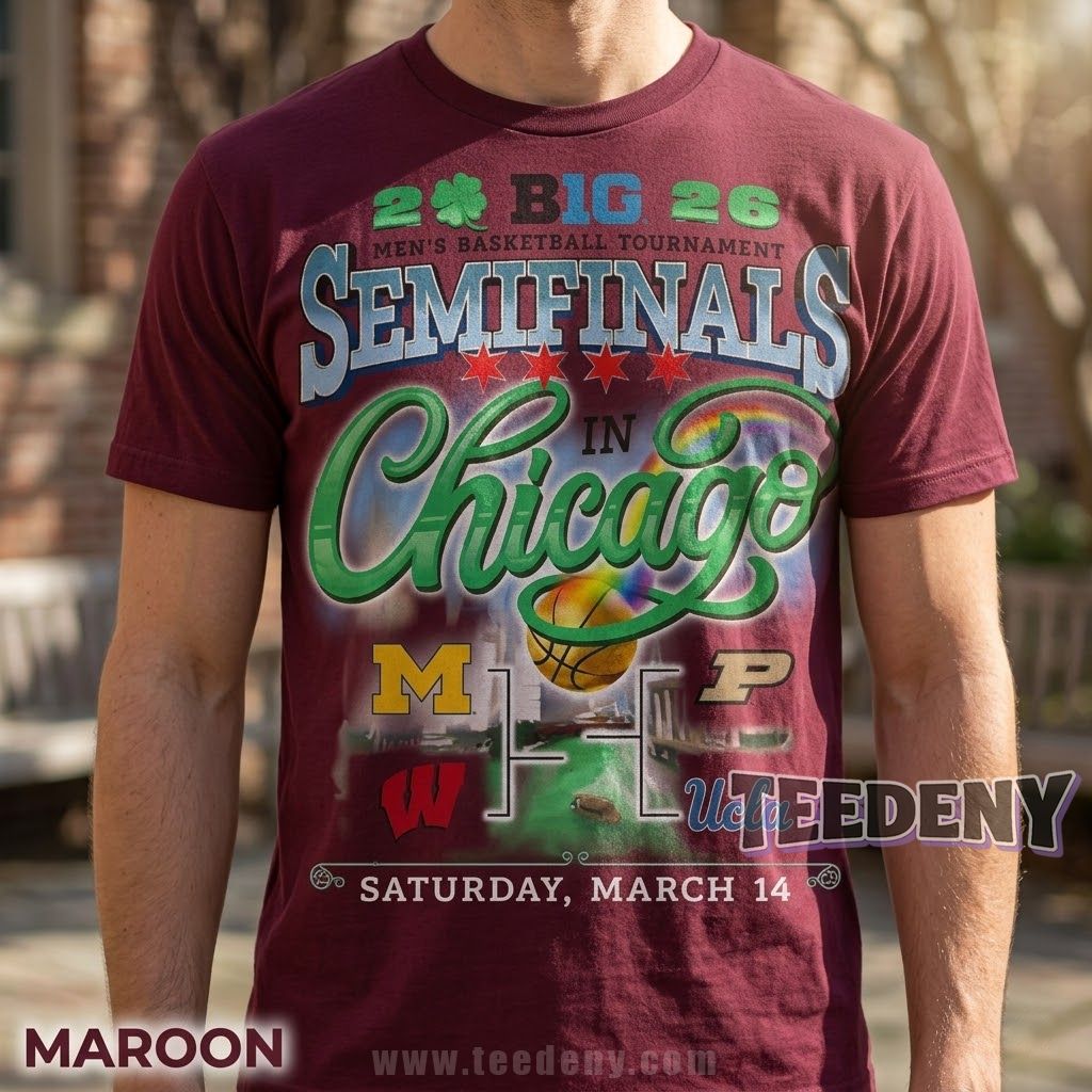Big Ten Tournament 2026 Semifinals In Chicago Men’s Basketball T-Shirt