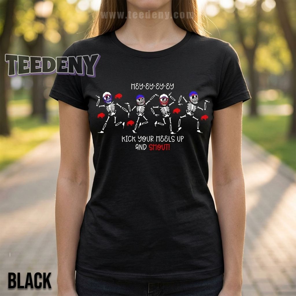 Buffalo Bills Halloween Shirt With Skeleton Dance