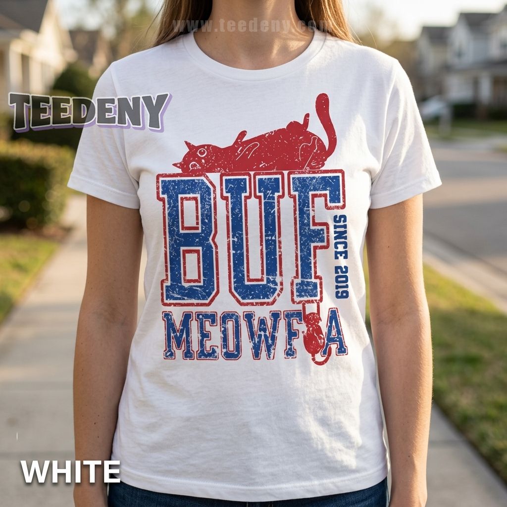 Buffalo Bills Meowfia Retro Vintage Cat Fan Shirt