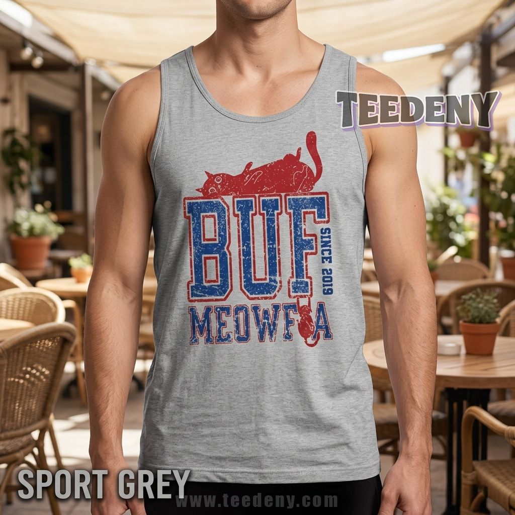 Buffalo Bills Meowfia Retro Vintage Cat Fan Tanktop Buffalo Bills Meowfia Retro Vintage Cat Fan Tanktop