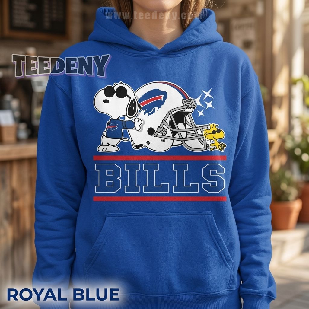 Buffalo Bills Peanuts Gang Football Hoodie Classic Cartoon Style Buffalo Bills Peanuts Gang Football Hoodie Classic Cartoon Style