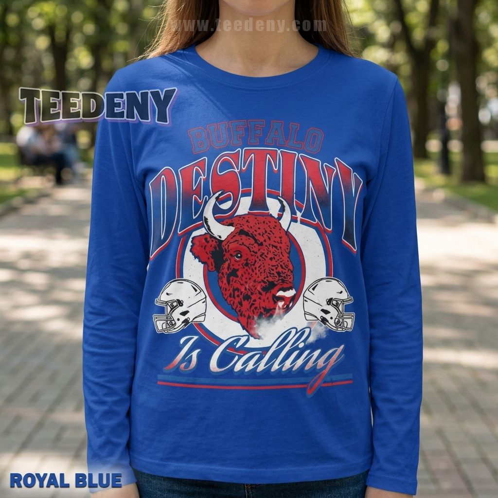 Buffalo Destiny Is Calling Retro Long Sleeve Buffalo Destiny Is Calling Retro Long Sleeve