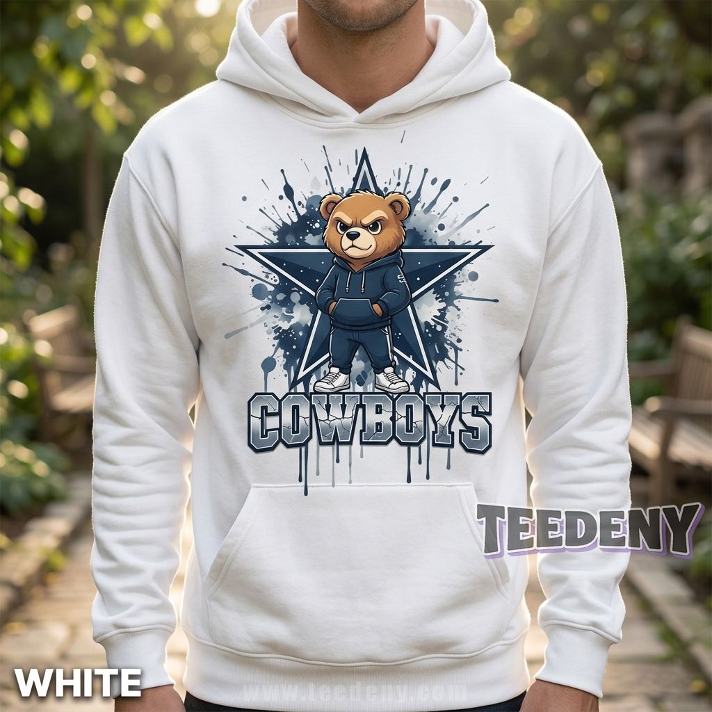 Cute Bear Dallas Cowboys Merch Hoodie Cute Bear Dallas Cowboys Merch Hoodie