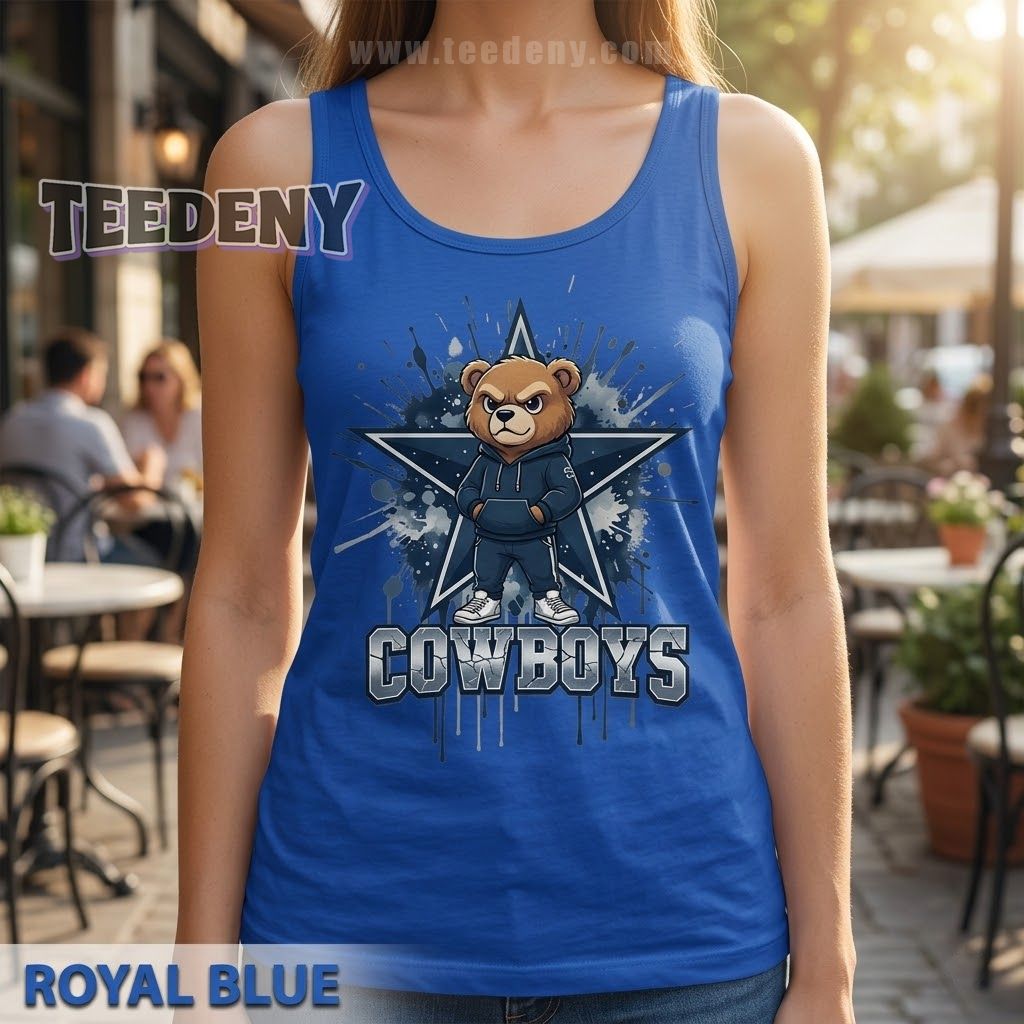Cute Bear Dallas Cowboys Merch Tanktop Cute Bear Dallas Cowboys Merch Tanktop
