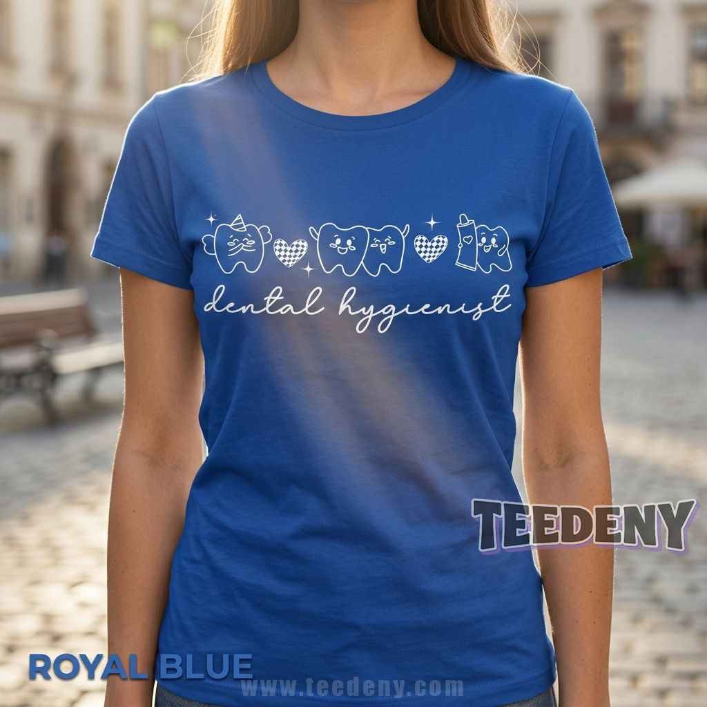 Cute Dental Hygienist Shirt With Kawaii Tooth Characters