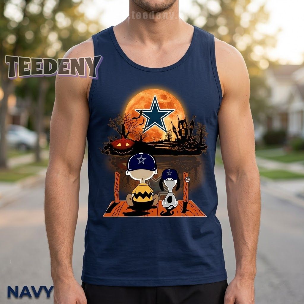 Dallas Cowboys Charlie Brown And Snoopy Halloween Tanktop Dallas Cowboys Charlie Brown And Snoopy Halloween Tanktop