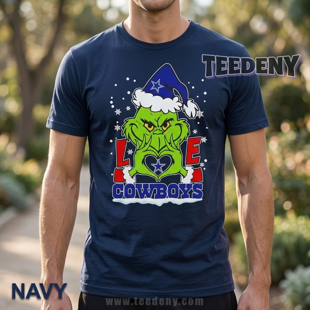 Dallas Cowboys Grinch Youth Shirt Love Everyone