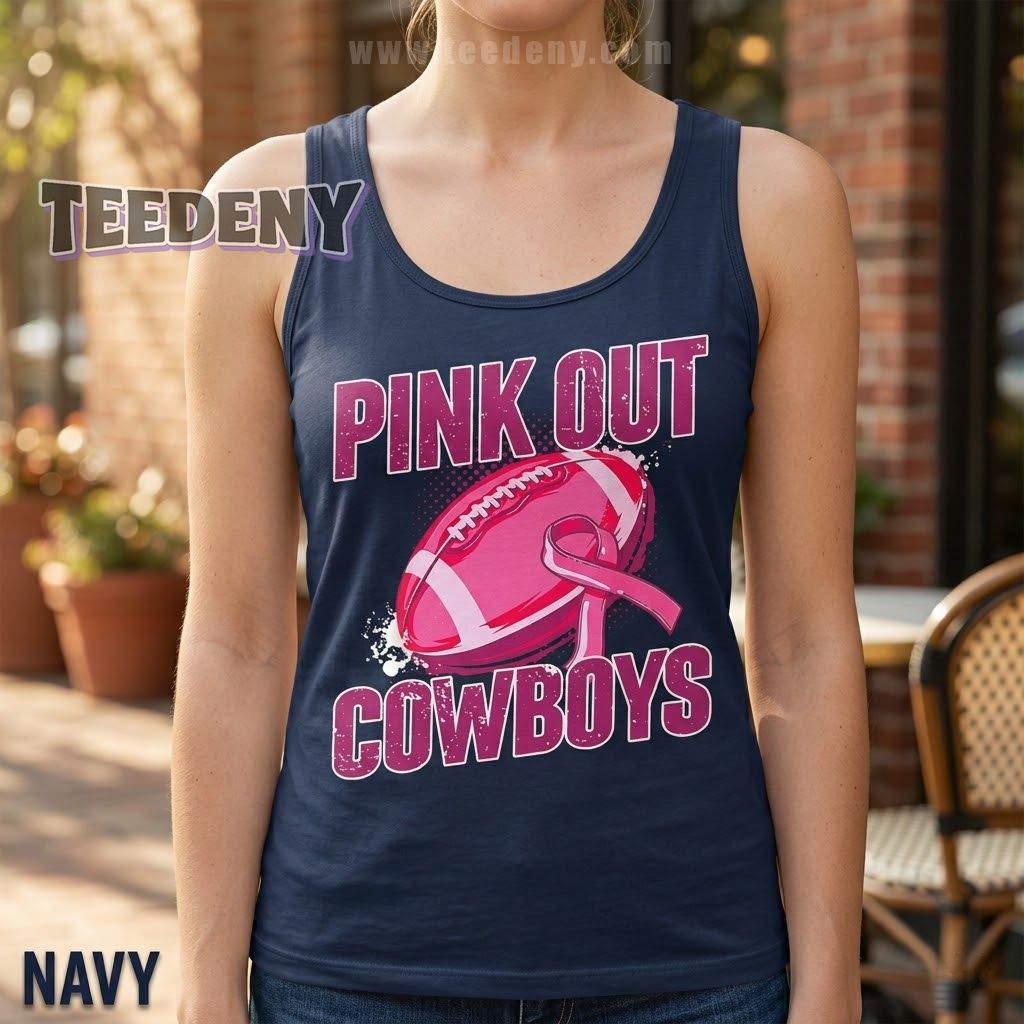 Dallas Cowboys Intercept Cancer Pink Out Tanktop Dallas Cowboys Intercept Cancer Pink Out Tanktop