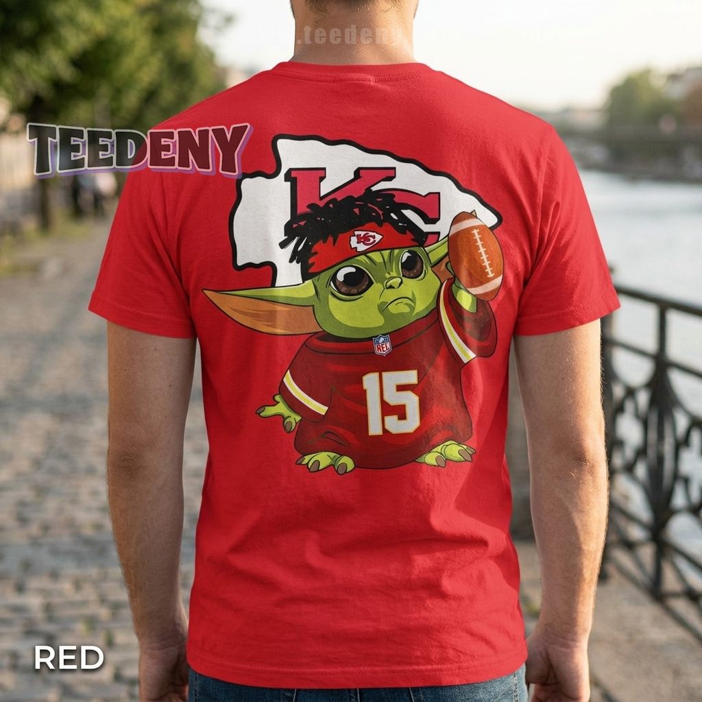 KC Chiefs Baby Yoda Shirt For Teen