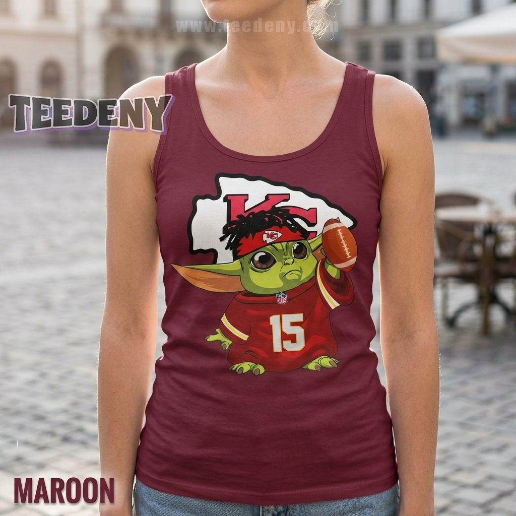KC Chiefs Baby Yoda Tanktop For Teen KC Chiefs Baby Yoda Tanktop For Teen