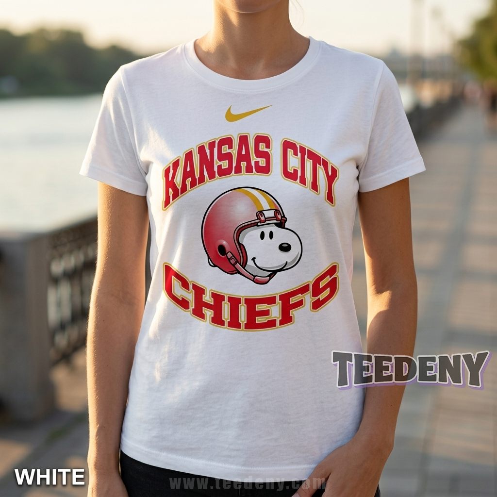 KC Chiefs Snoopy Football Player Shirt Action Theme Design