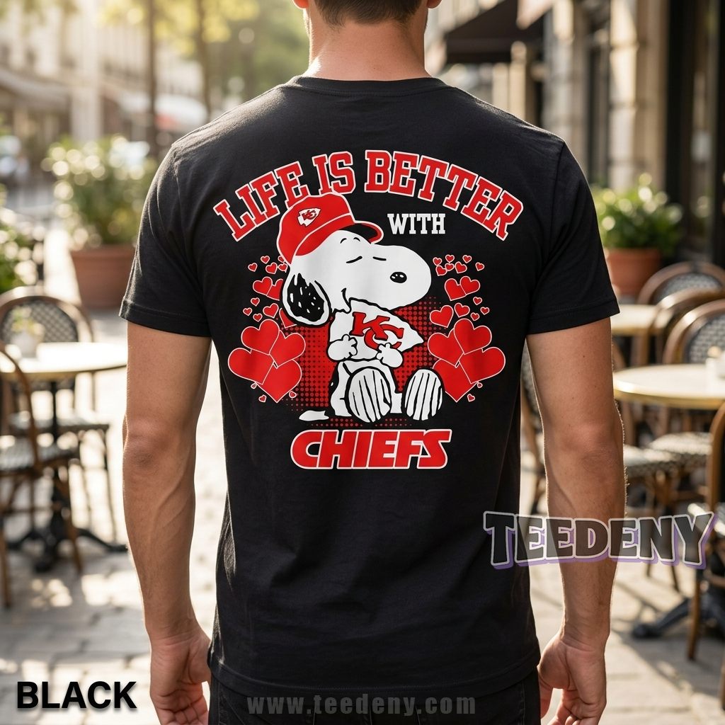 KC Chiefs Snoopy Quote Shirt Life Is Better With Chiefs Gift