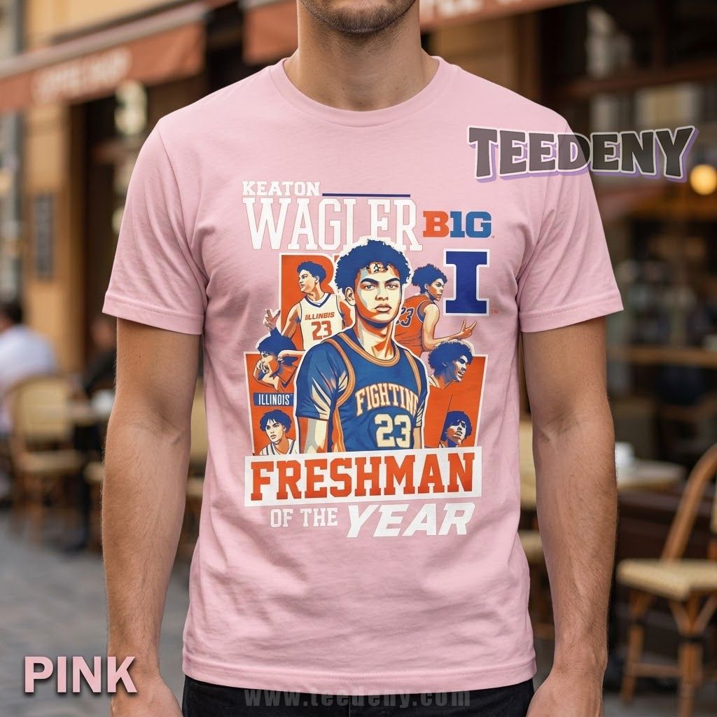 Keaton Wagler #23 Illinois Fighting Illini Big Ten Freshman Of The Year T-Shirt