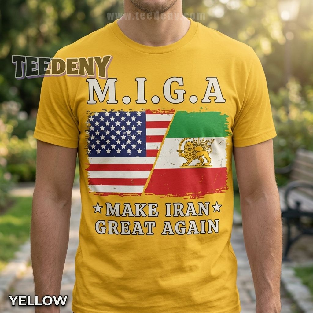 MIGA Make Iran Great Again Retro Persian Pride Flag Shirt