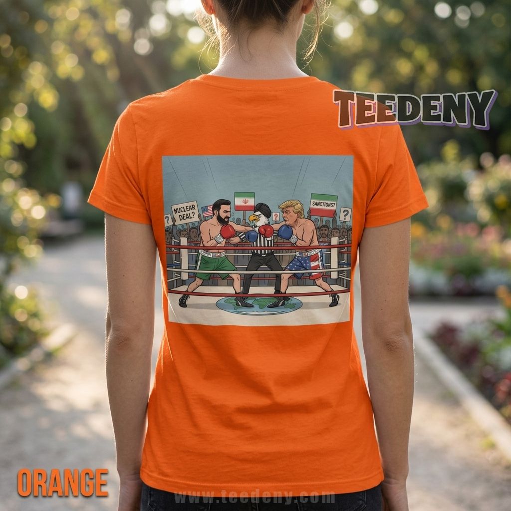 Patriotic Trump Vs Iran Boxing Match Fan Graphic Shirt
