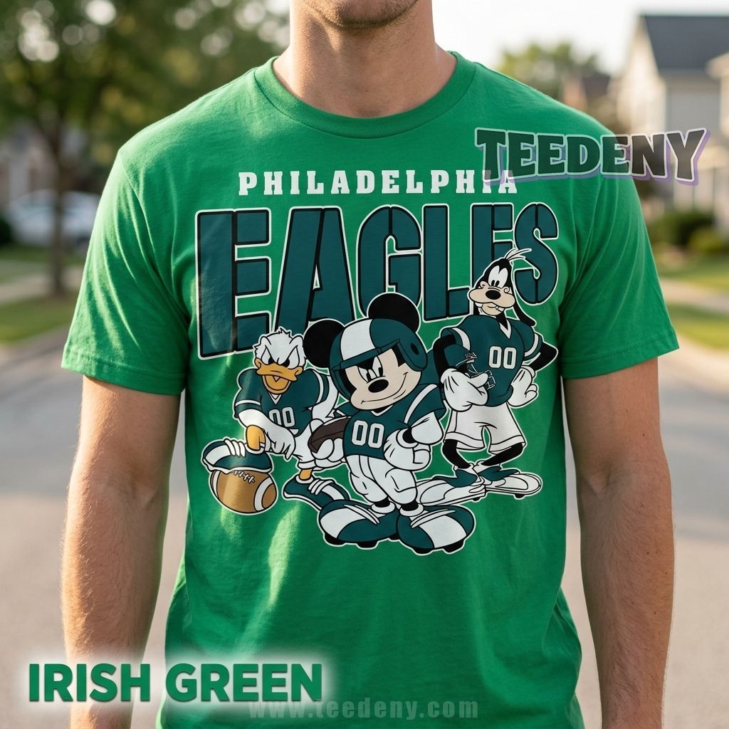Philadelphia Eagles Disney Shirt Mickey and Friends In Eagles Apparel
