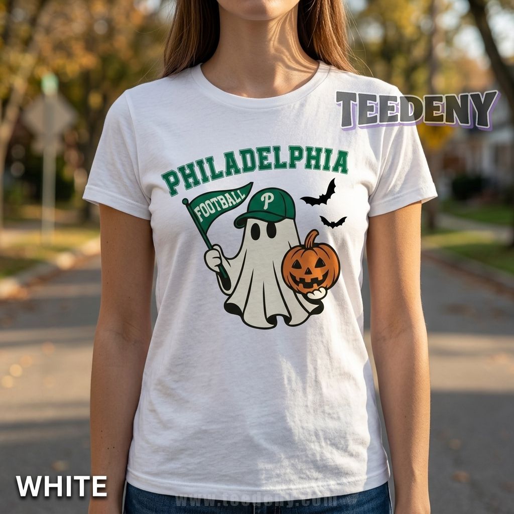 Philadelphia Eagles Halloween Shirt Funny Eagles Football Ghost