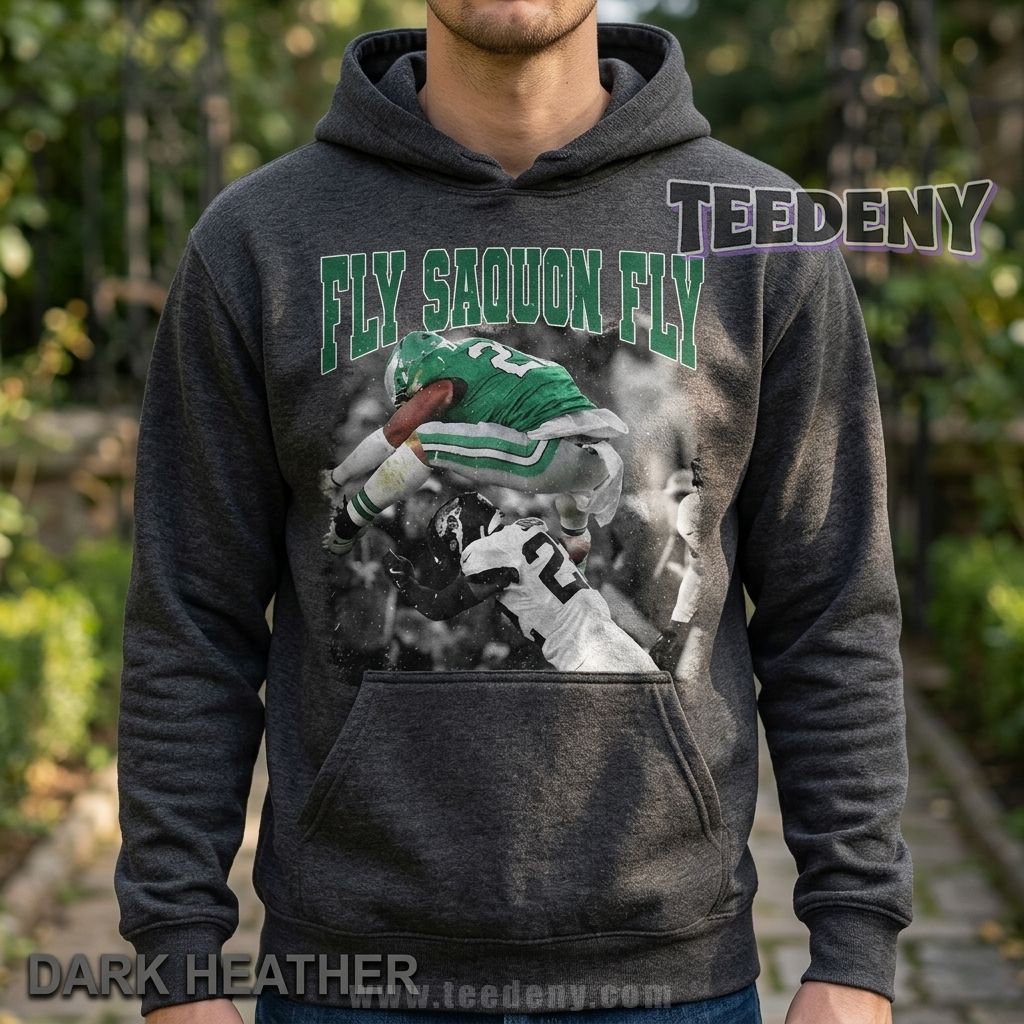 Philadelphia Fly Saquon Fly Backwards Hurdle Graphic Hoodie Philadelphia Fly Saquon Fly Backwards Hurdle Graphic Hoodie