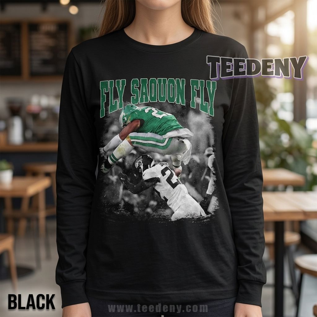 Philadelphia Fly Saquon Fly Backwards Hurdle Graphic Long Sleeve Philadelphia Fly Saquon Fly Backwards Hurdle Graphic Long Sleeve