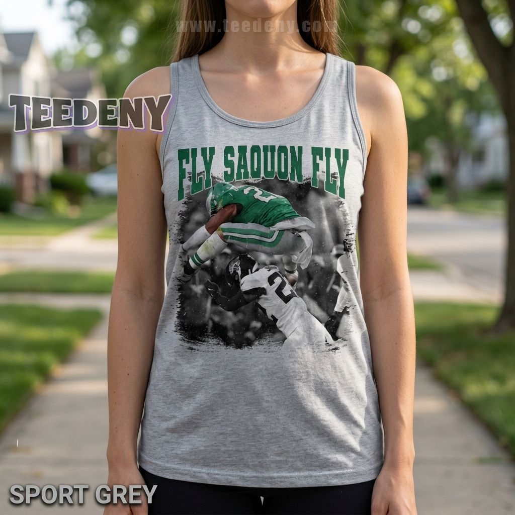 Philadelphia Fly Saquon Fly Backwards Hurdle Graphic Tanktop Philadelphia Fly Saquon Fly Backwards Hurdle Graphic Tanktop
