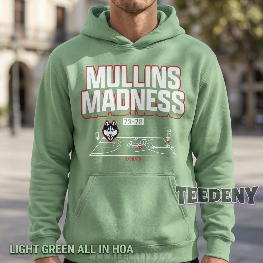 UConn 73-72 Duke Mullins Madness Shot Diagram 2026 Hoodie UConn 73-72 Duke Mullins Madness Shot Diagram 2026 Hoodie