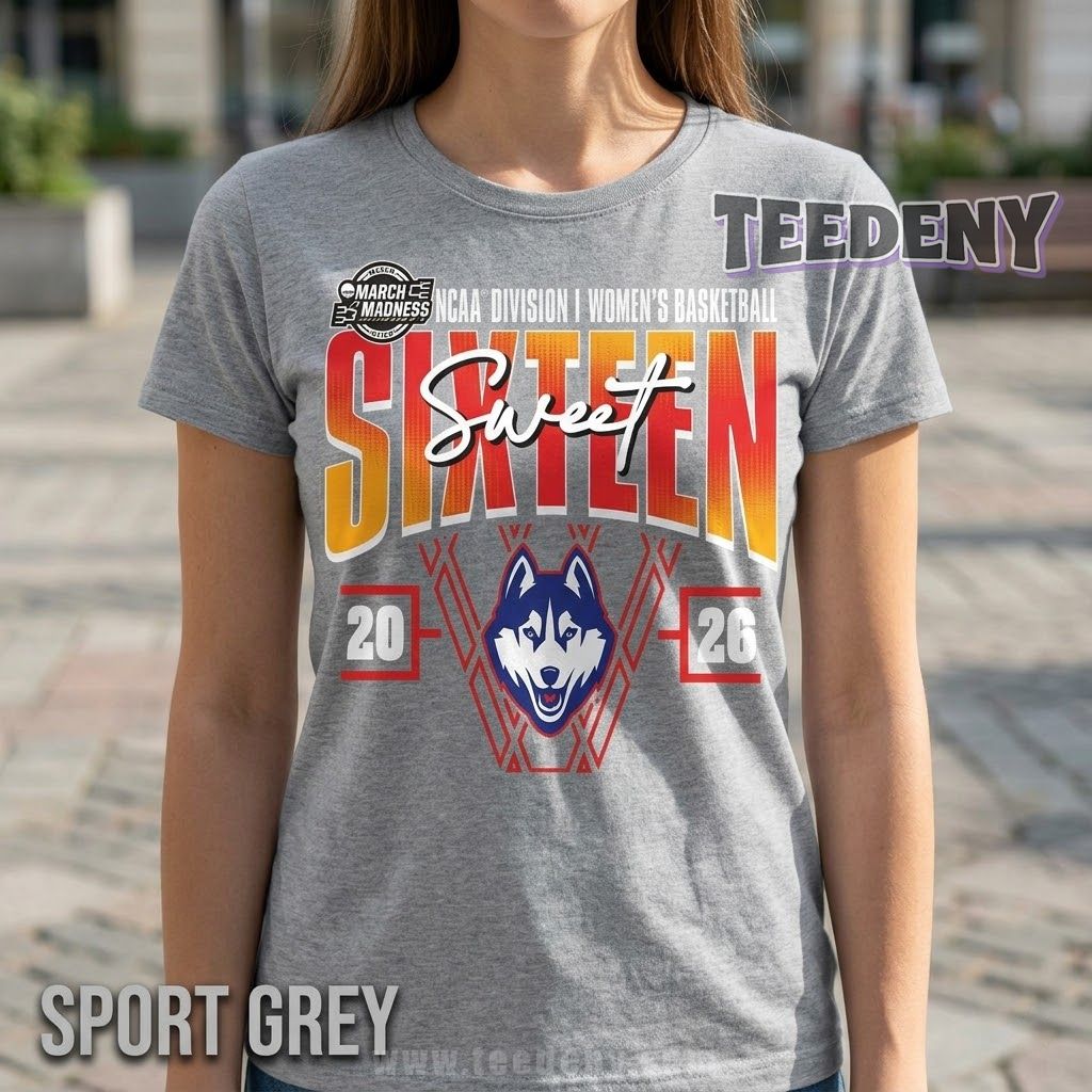 UConn Huskies Sweet Sixteen 2026 Women’s Basketball March Madness T-Shirt