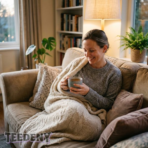 Cozy Mom Relaxing At Home Real Life