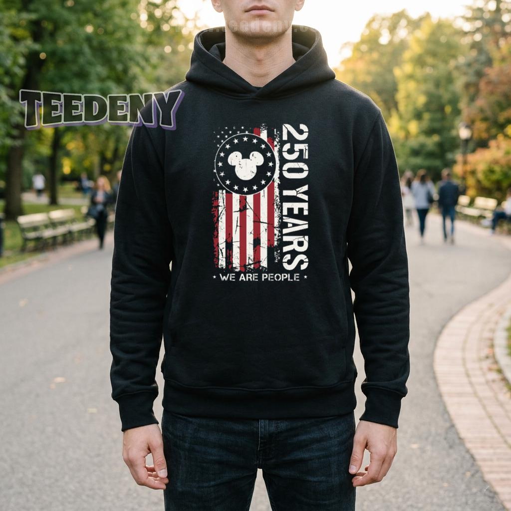 America 250 Years We Are People Mouse American Flag Hoodie America 250 Years We Are People Mouse American Flag Hoodie