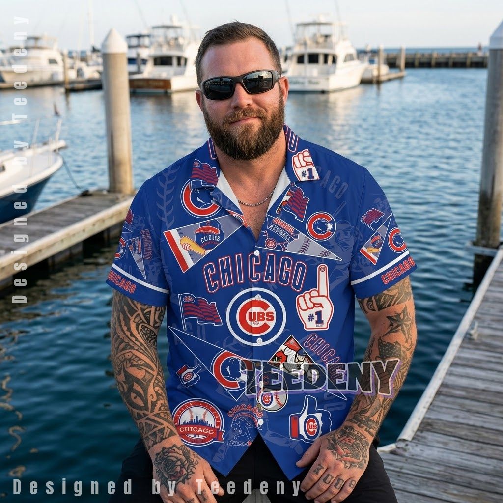 Chicago Cubs Fan Gear Hawaiian Shirt Front