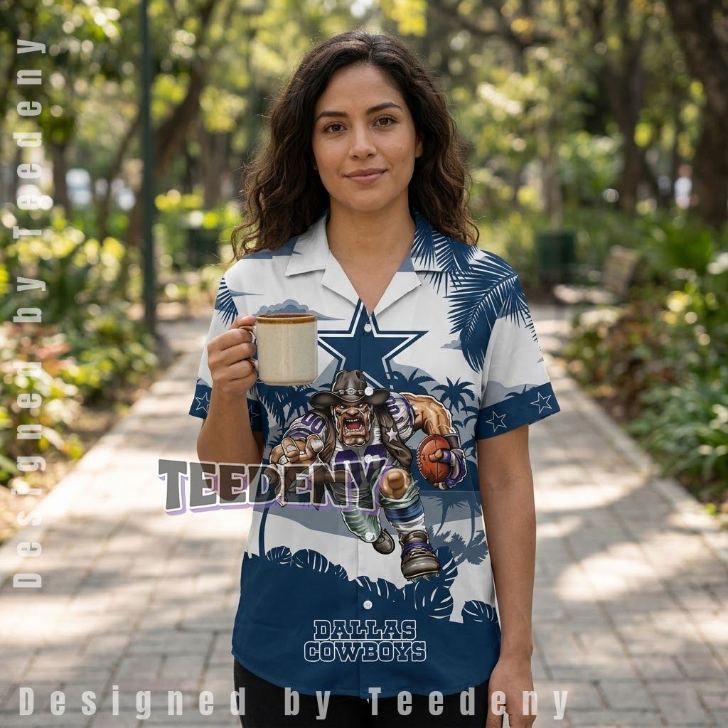 Dallas Cowboys Mascot Custom Hawaiian Shirt Front