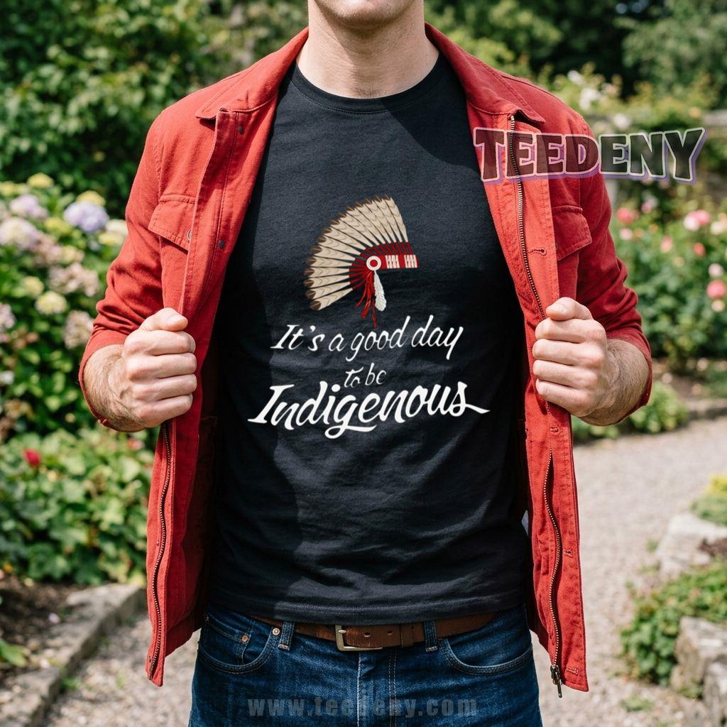 Its A Good Day To Be Indigenous Native American Headdress T-Shirt
