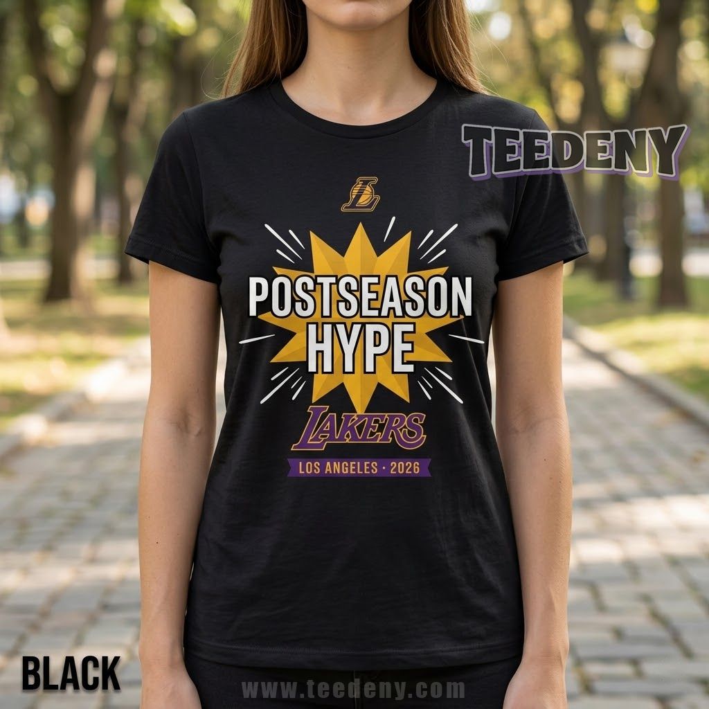 Lakers 2026 Postseason Hype Starburst Energy Fan Shirt