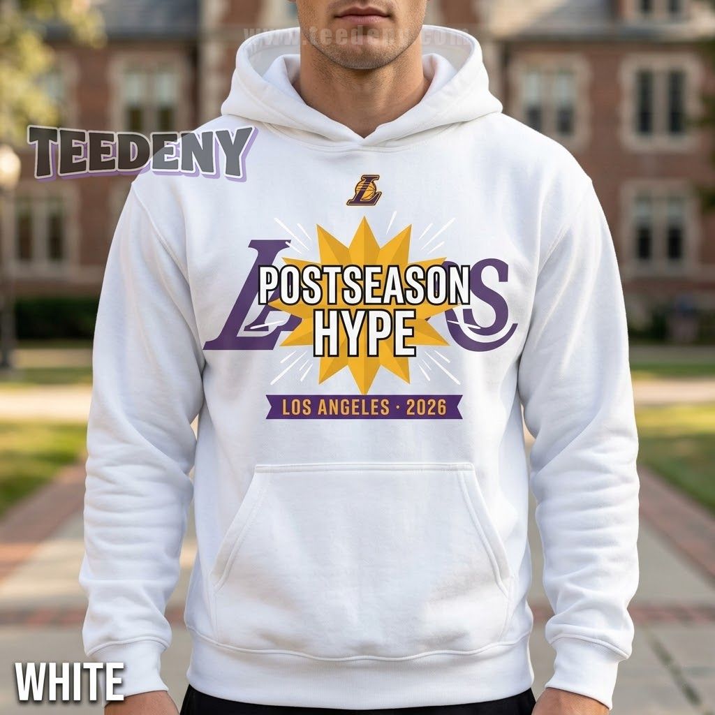 Lakers 2026 Postseason Hype Starburst Energy Fan Hoodie Lakers 2026 Postseason Hype Starburst Energy Fan Hoodie