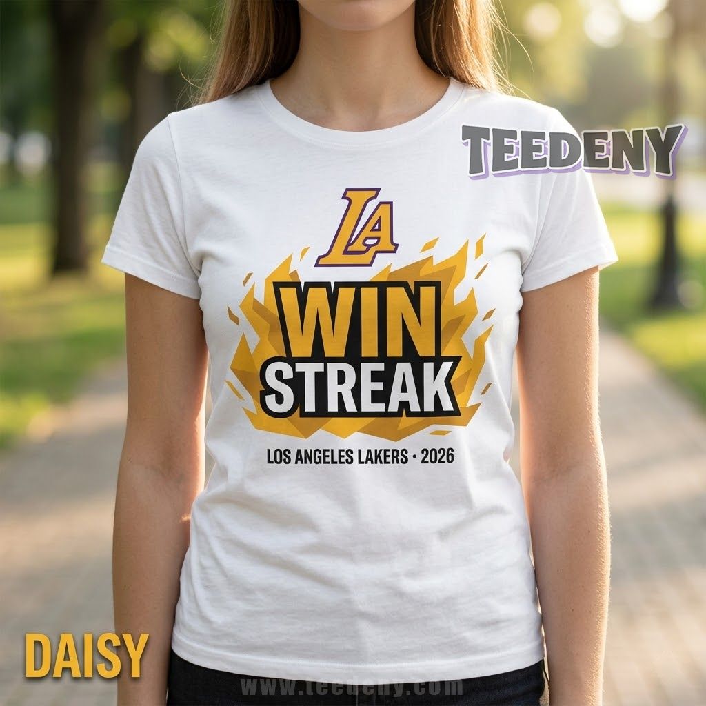 Lakers 2026 Win Streak On Fire Fan Tee