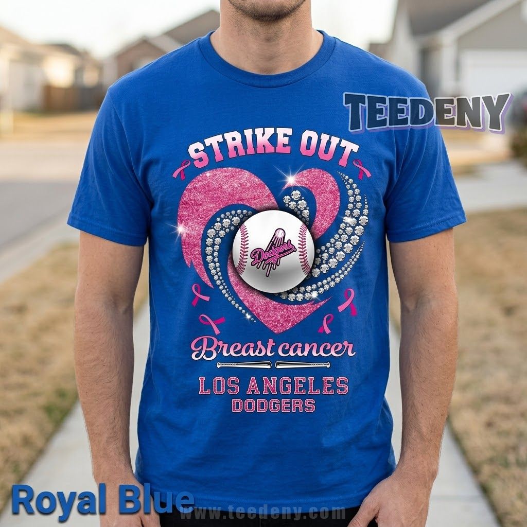 Los Angeles Dodgers Breast Cancer Awareness Shirt