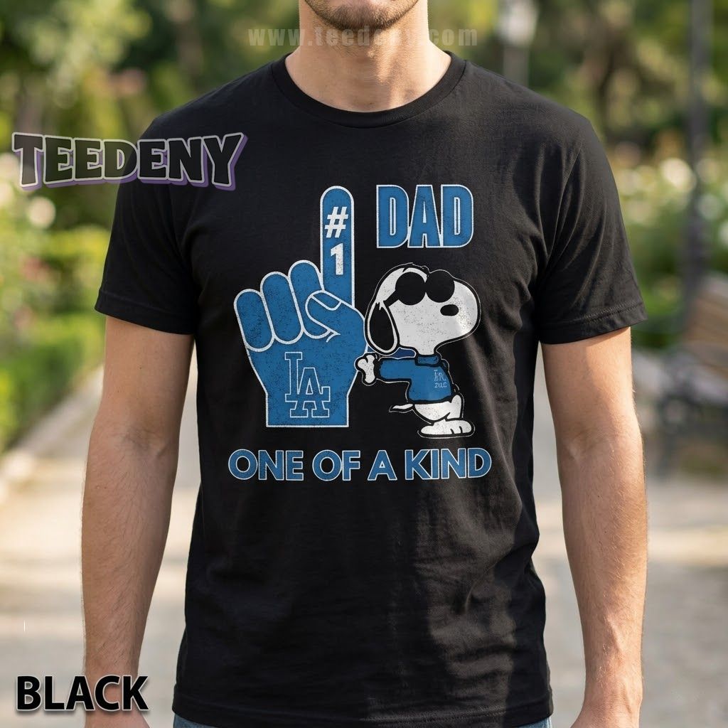 Los Angeles Dodgers Dad Gift Snoopy Shirt