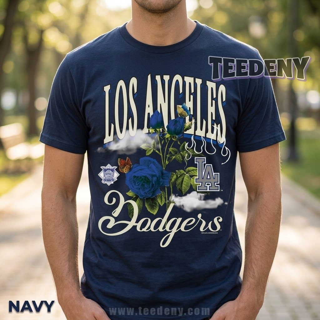 Los Angeles Dodgers Floral Design Shirt