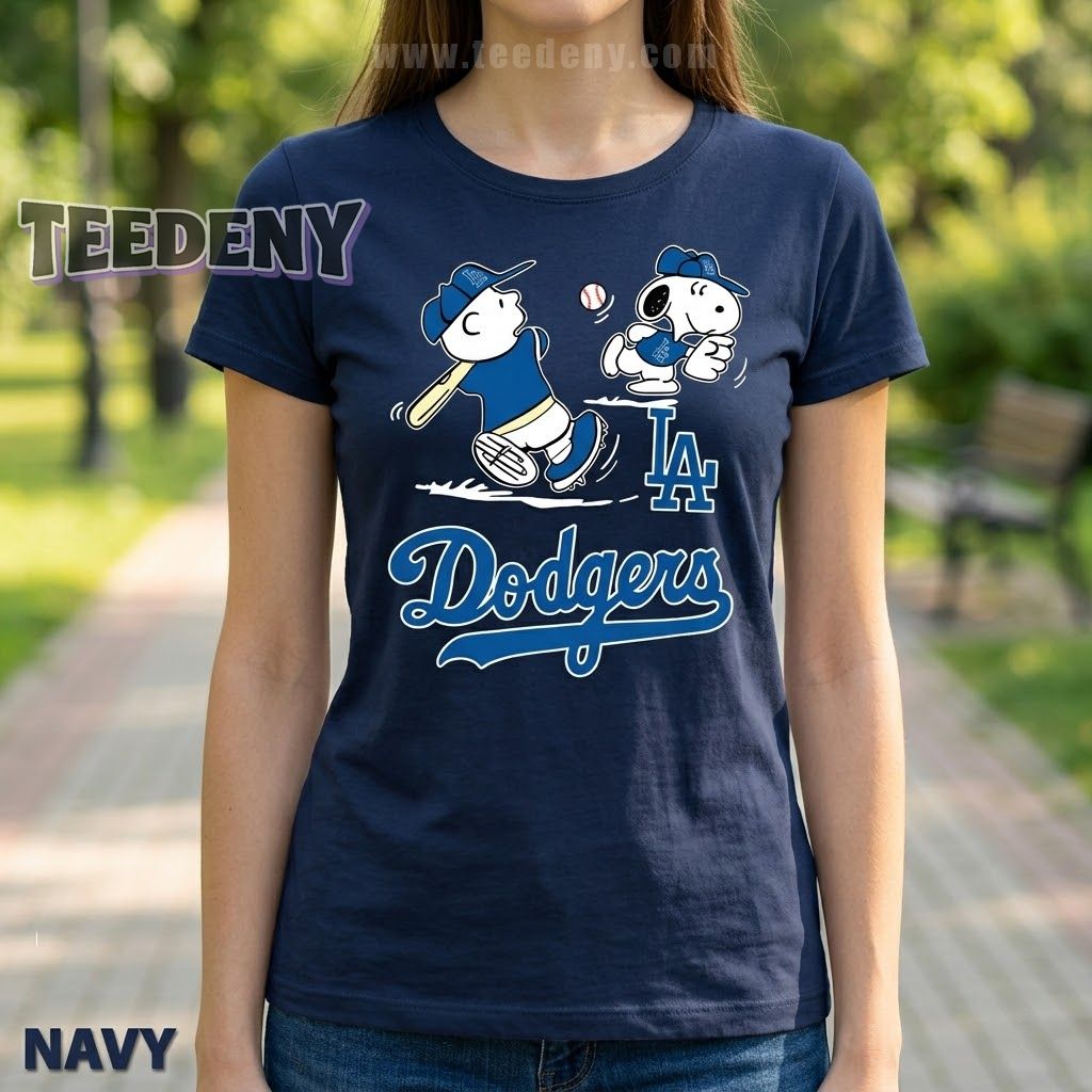 Los Angeles Dodgers Peanuts Gang Cartoon Shirt
