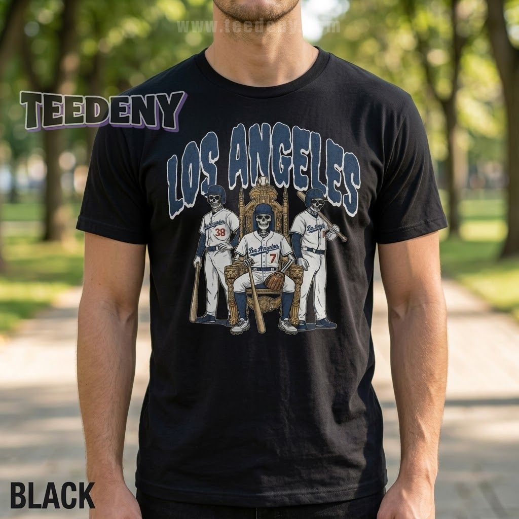 Los Angeles Dodgers Skeleton Vintage Retro Shirt