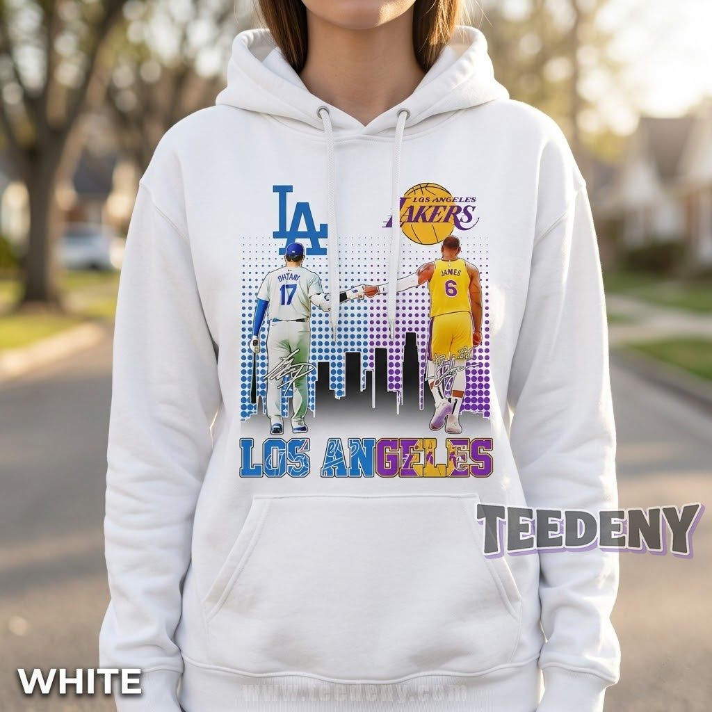 Los Angeles Dodgers Vs Lakers Rivalry Unisex Hoodie Los Angeles Dodgers Vs Lakers Rivalry Unisex Hoodie