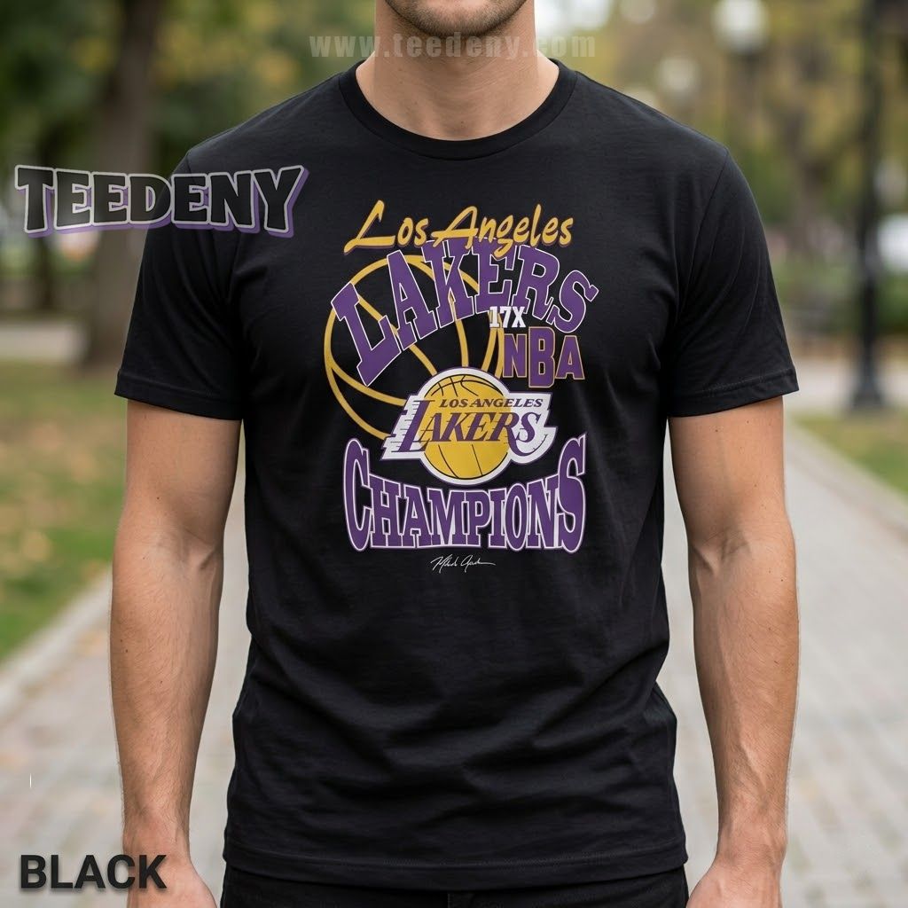 Los Angeles Lakers 17X NBA Champions Vintage T-Shirt