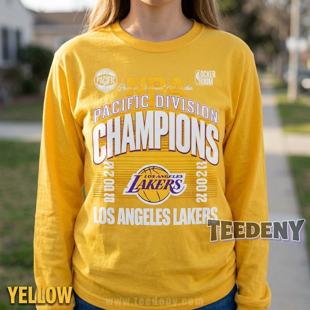 Los Angeles Lakers 2026 NBA Pacific Division Champions Locker Room Long Sleeve Los Angeles Lakers 2026 NBA Pacific Division Champions Locker Room Long Sleeve